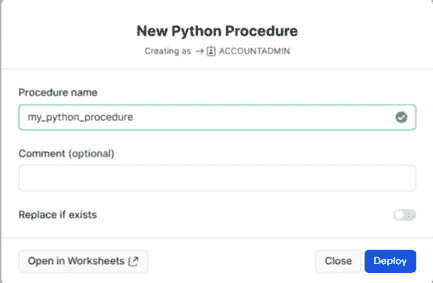 图 2.25 – 部署存储过程