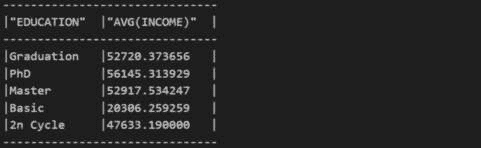 图 3.19 – 按教育水平的平均收入
