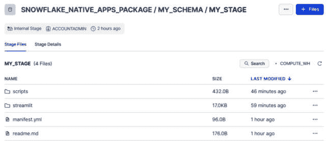 图 7.15 – 通过 Snowsight 检查应用程序文件